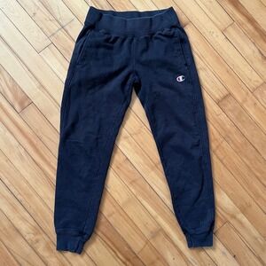 Champion Reverse Weave Sweatpants Joggers Black size Small
